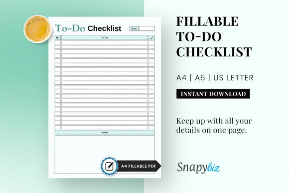 Download To Do Checklist Printable Planner PDF - Planner pdf Collection