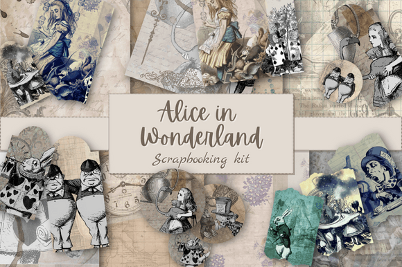 Download Alice in Wonderland Scrapbook Kit - Alice Collection