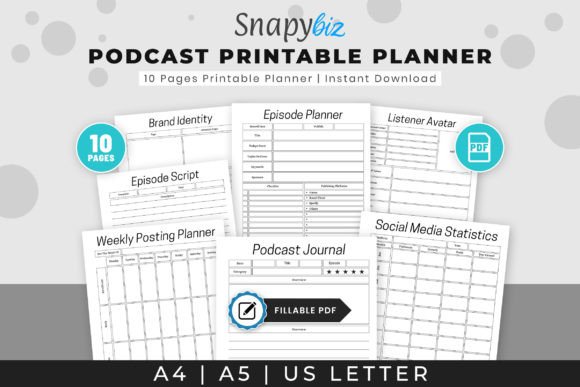 Download Podcast Printable Planner PDF - Planner pdf Collection