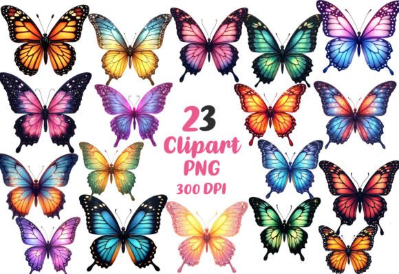 Download Colorful Spring Butterflies PNG Clipart - Premium Resources