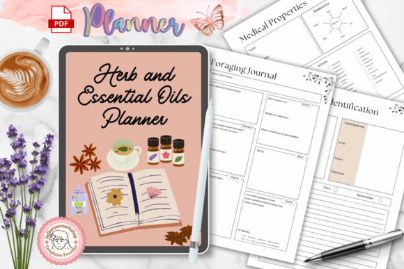 Download Herbs &amp; Essential Oils Planner PDF - Planner pdf Collection