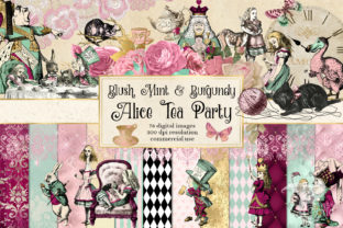 Download Blush Mint and Burgundy Alice Tea Party - Alice Collection