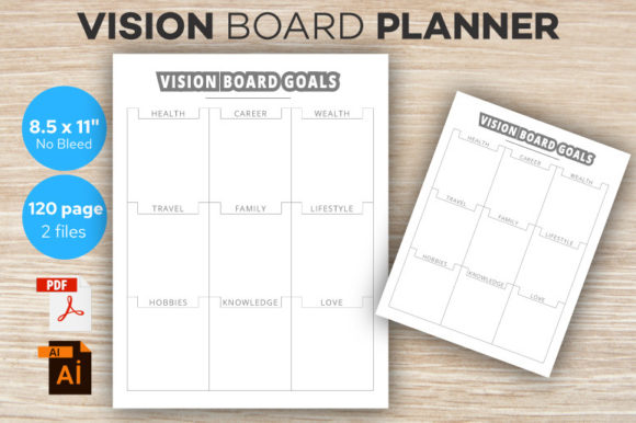 Download Vision Board Printables, Goal Planner - Printables Collection