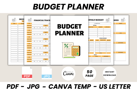 Download Budget Planner Canva Template - Budget planner Collection