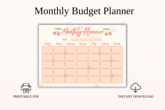Download Monthly Budget Planner Printable PDF - Budget planner Collection