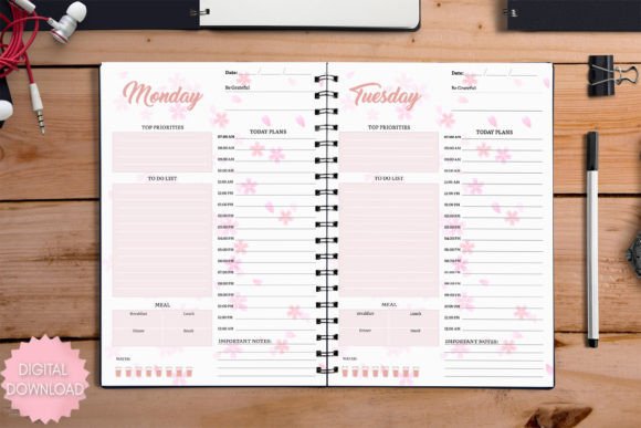 Download Printable Productivity Day Planner PDF - Planner pdf Collection